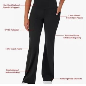 BNWT Members Mark Black Flare Yoga Pants #size XL